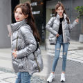 Bright down cotton coat winter new women's bread suit collar coat women's cotton-padded jacket